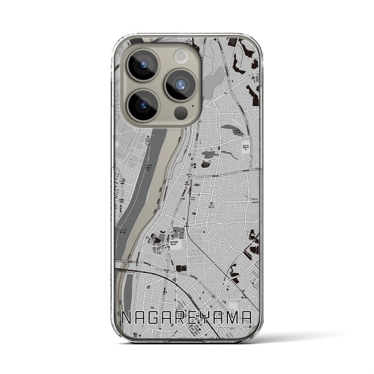 【流山(千葉県)】地図柄iPhoneケース(クリアタイプ)