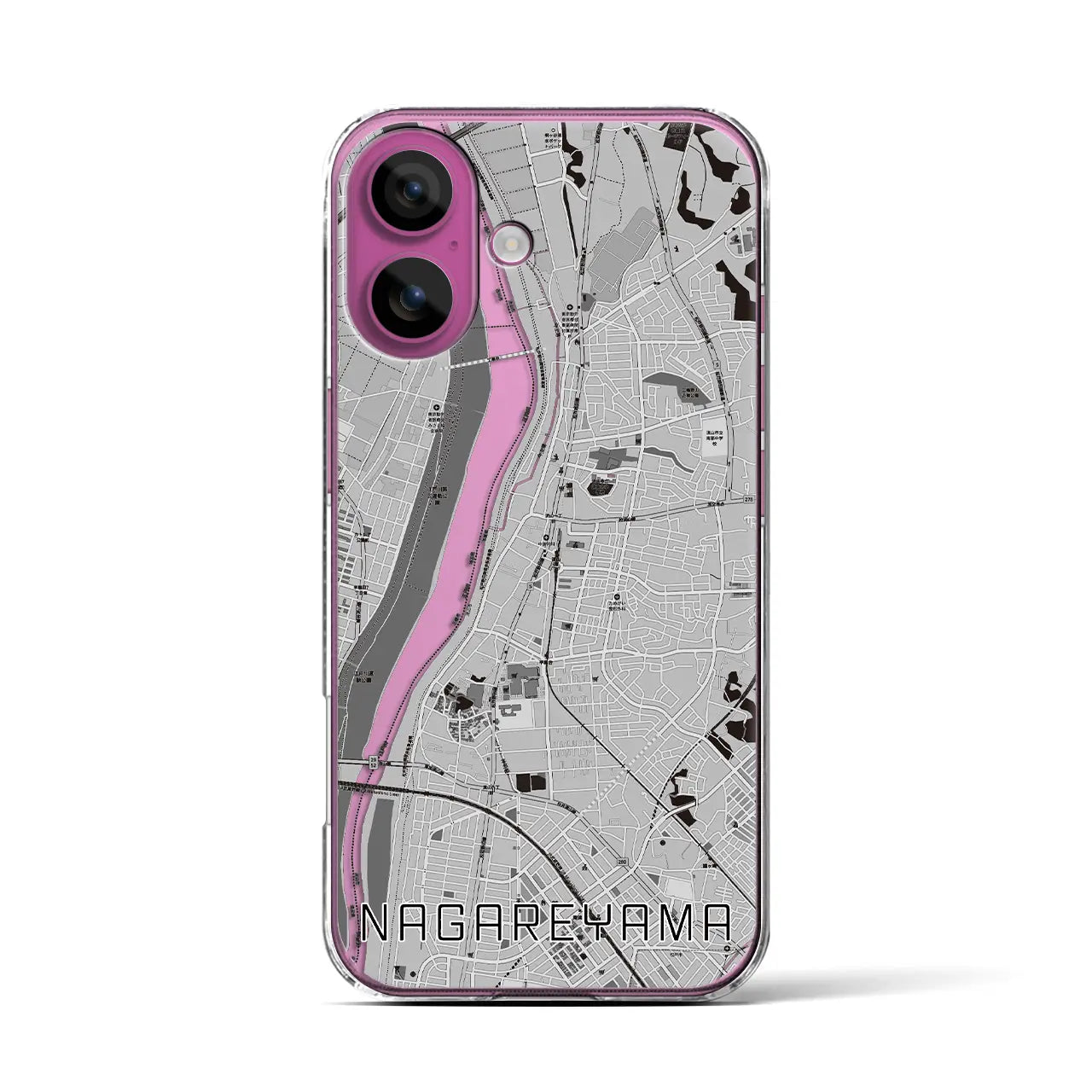 【流山(千葉県)】地図柄iPhoneケース(クリアタイプ)