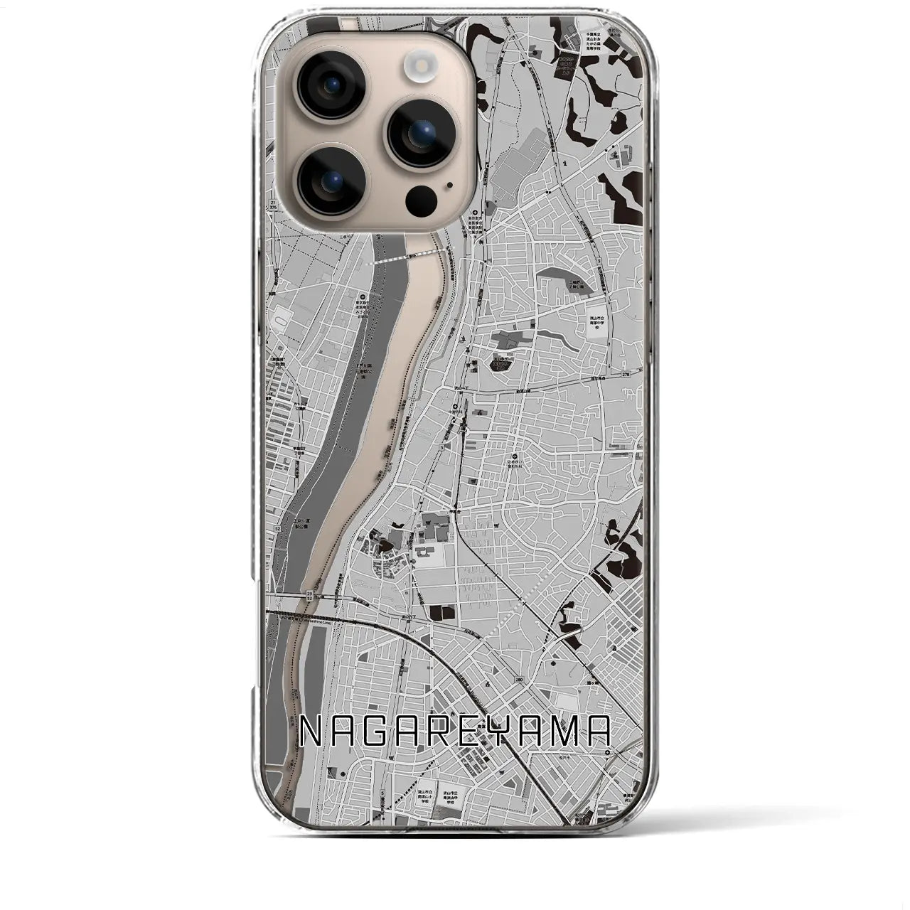 【流山(千葉県)】地図柄iPhoneケース(クリアタイプ)