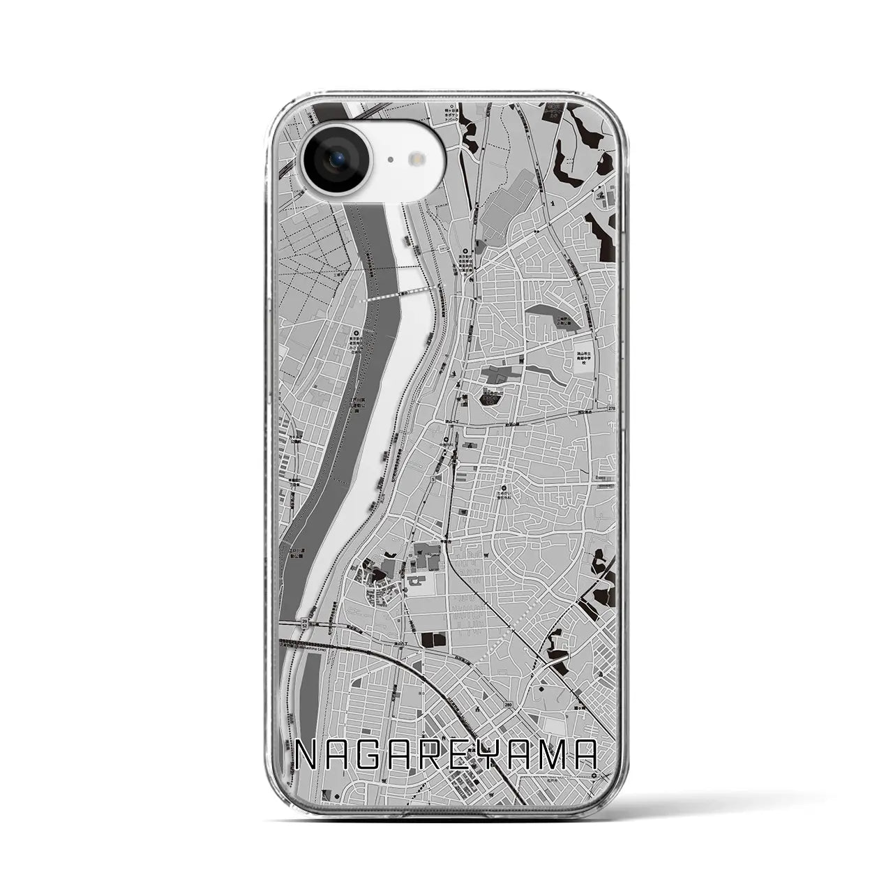 【流山(千葉県)】地図柄iPhoneケース(クリアタイプ)