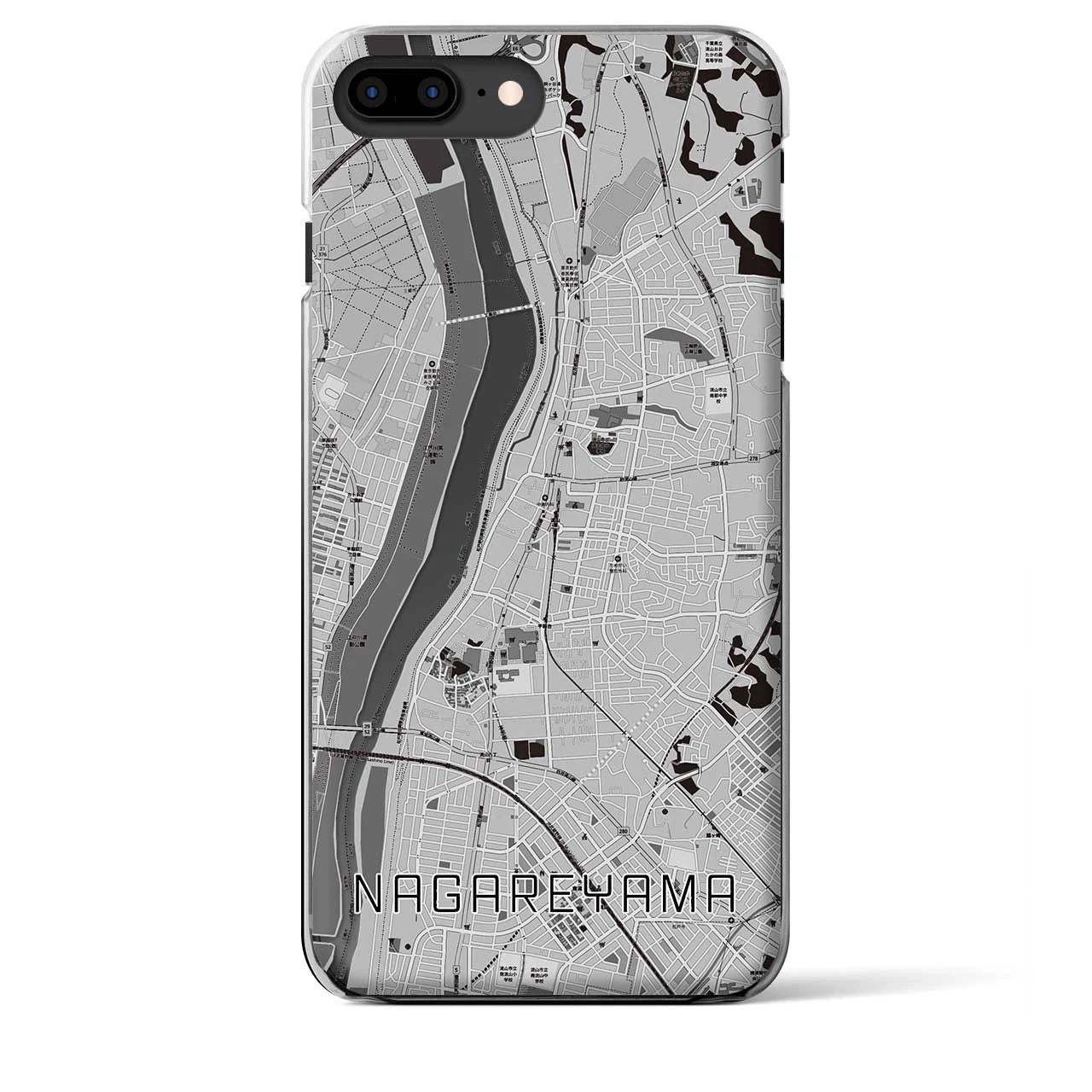 【流山(千葉県)】地図柄iPhoneケース(クリアタイプ)