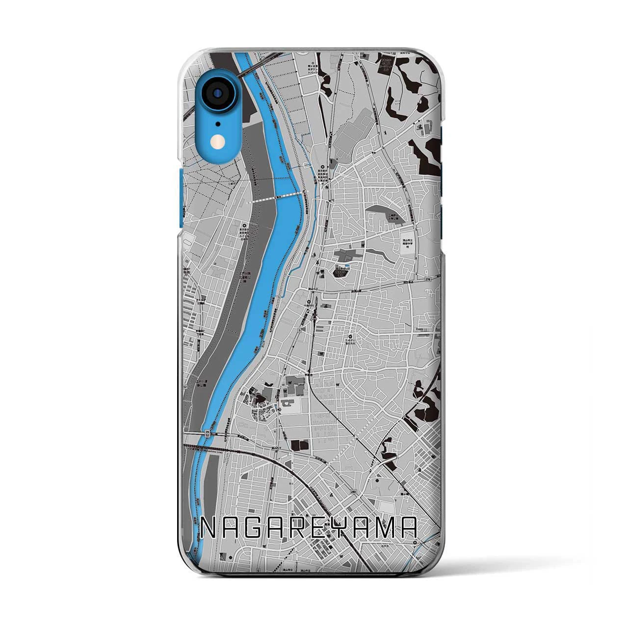 【流山(千葉県)】地図柄iPhoneケース(クリアタイプ)