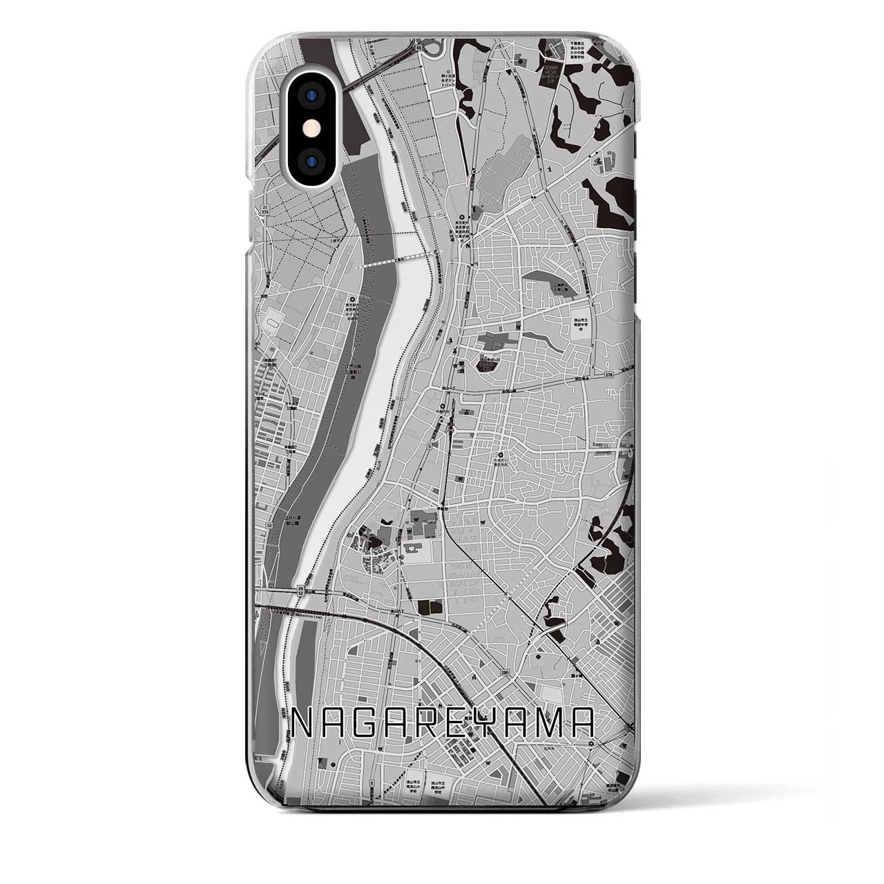 【流山(千葉県)】地図柄iPhoneケース(クリアタイプ)