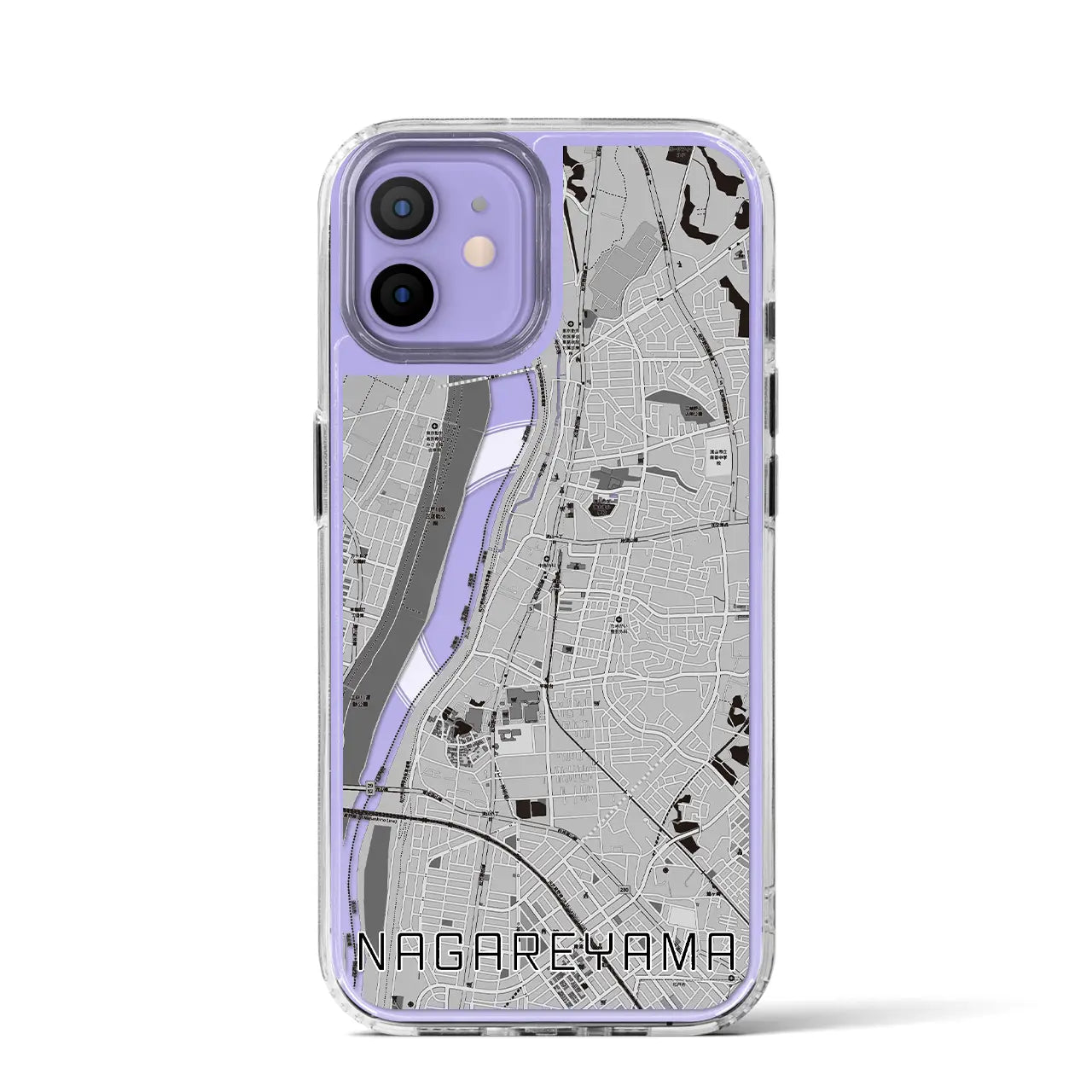 【流山(千葉県)】地図柄iPhoneケース(MagSafeタイプ)