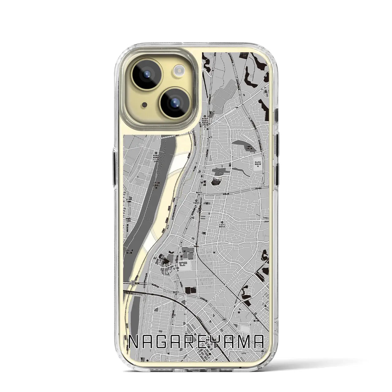 【流山(千葉県)】地図柄iPhoneケース(MagSafeタイプ)