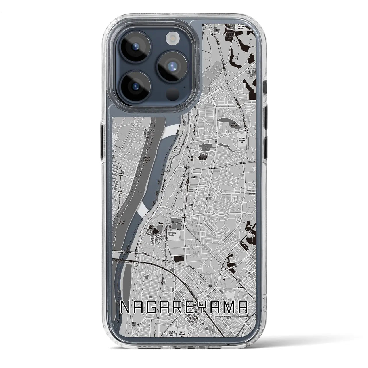 【流山(千葉県)】地図柄iPhoneケース(MagSafeタイプ)