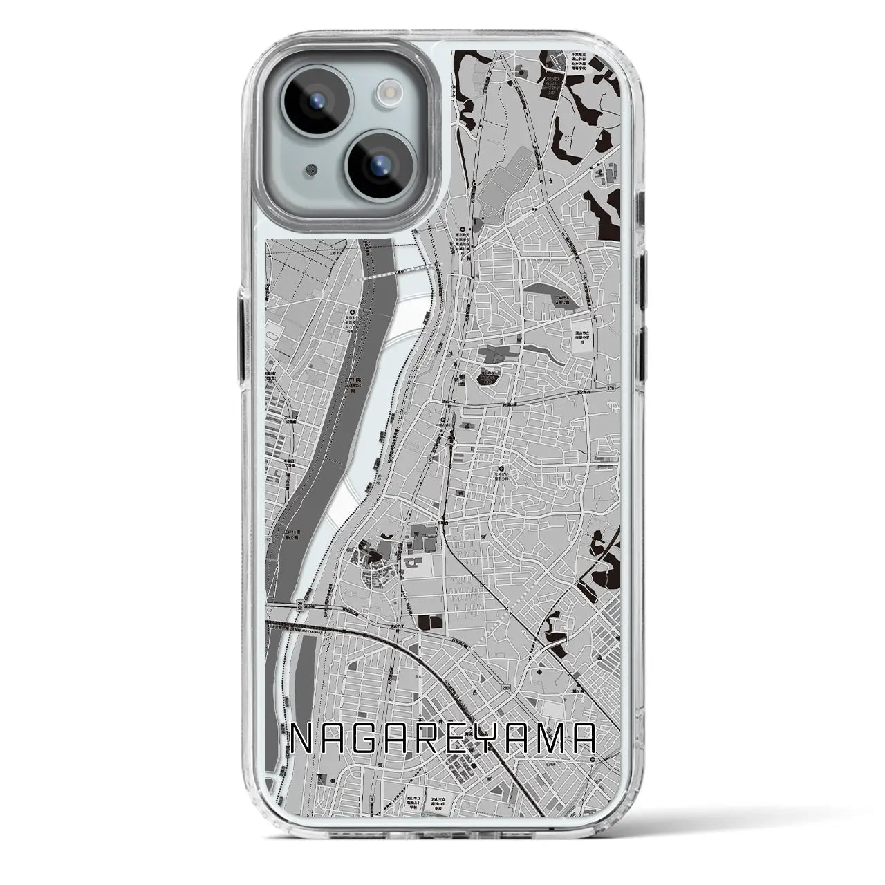 【流山(千葉県)】地図柄iPhoneケース(MagSafeタイプ)