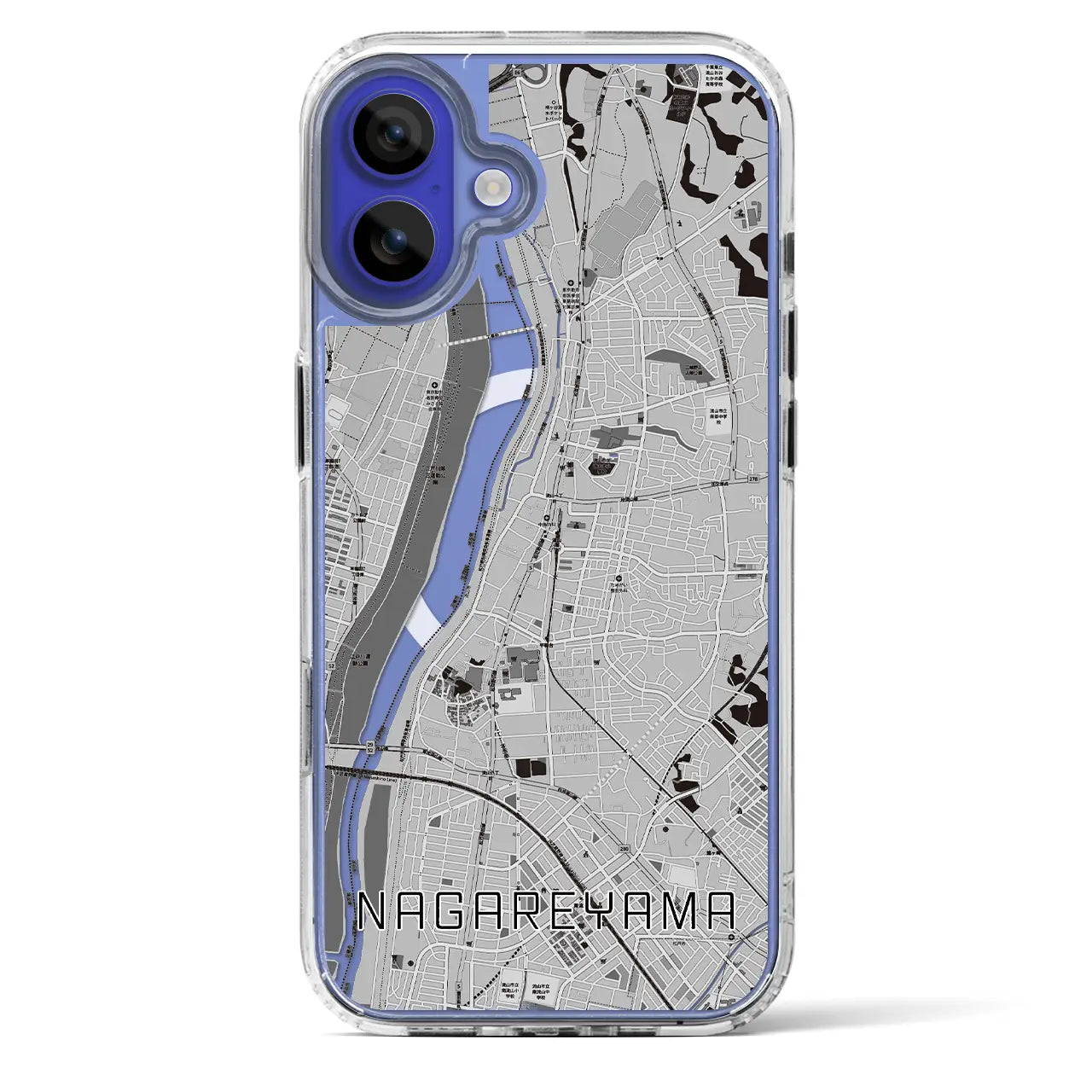 【流山(千葉県)】地図柄iPhoneケース(MagSafeタイプ)