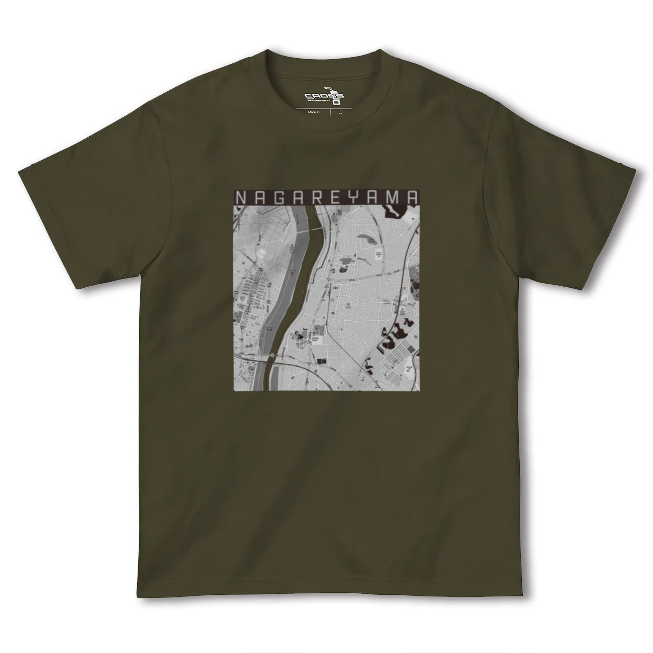 【流山(千葉県)】地図柄ヘビーウェイトTシャツ