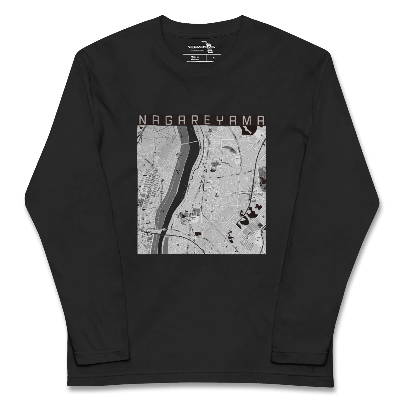 【流山(千葉県)】地図柄ロングスリーブTシャツ