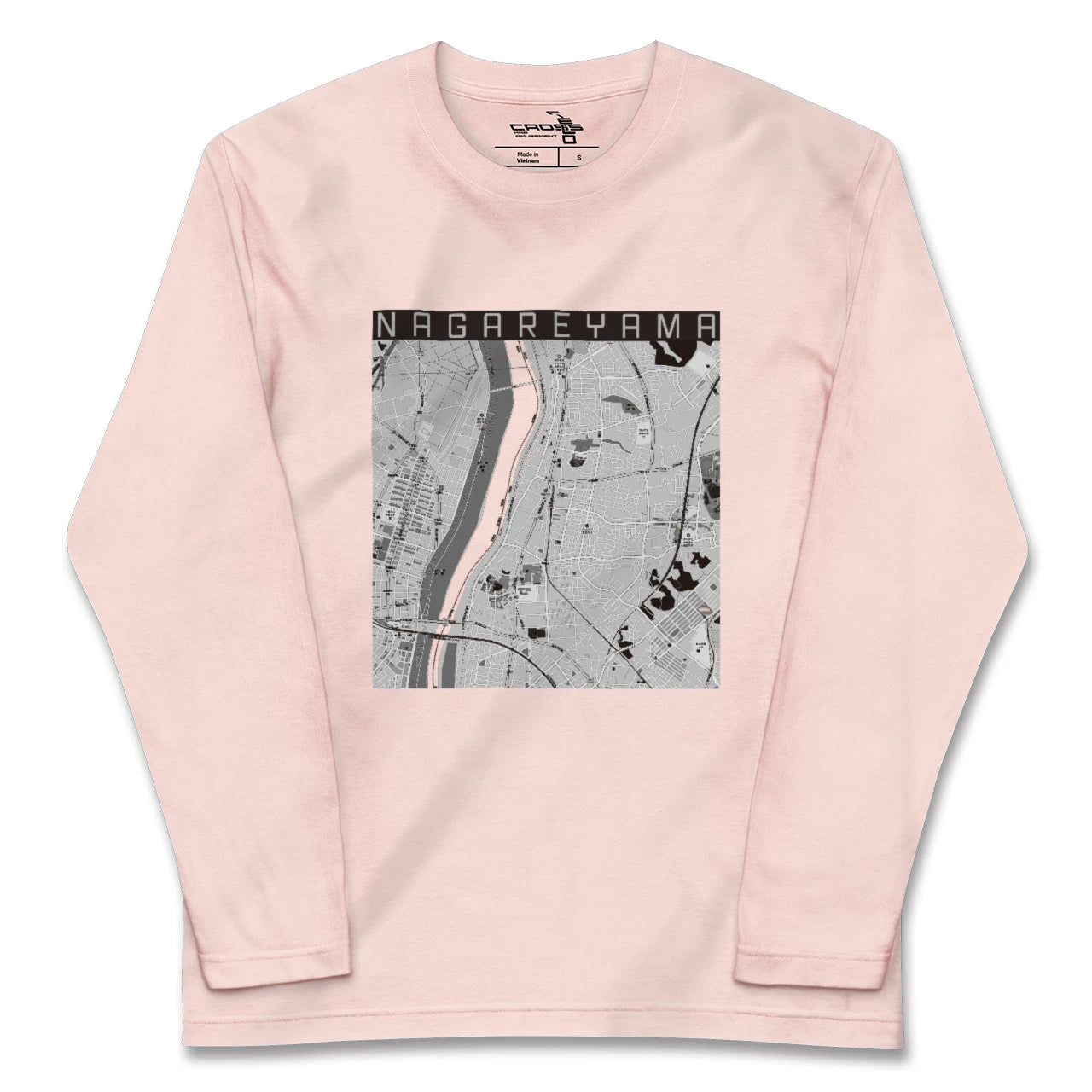 【流山(千葉県)】地図柄ロングスリーブTシャツ