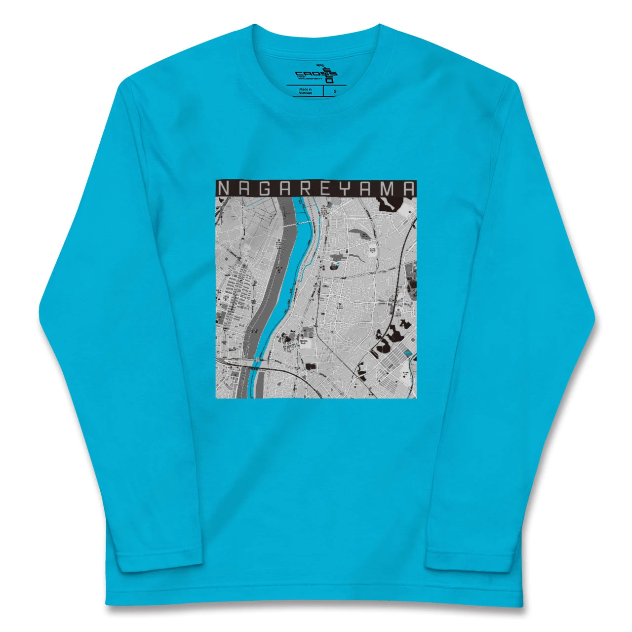 【流山(千葉県)】地図柄ロングスリーブTシャツ