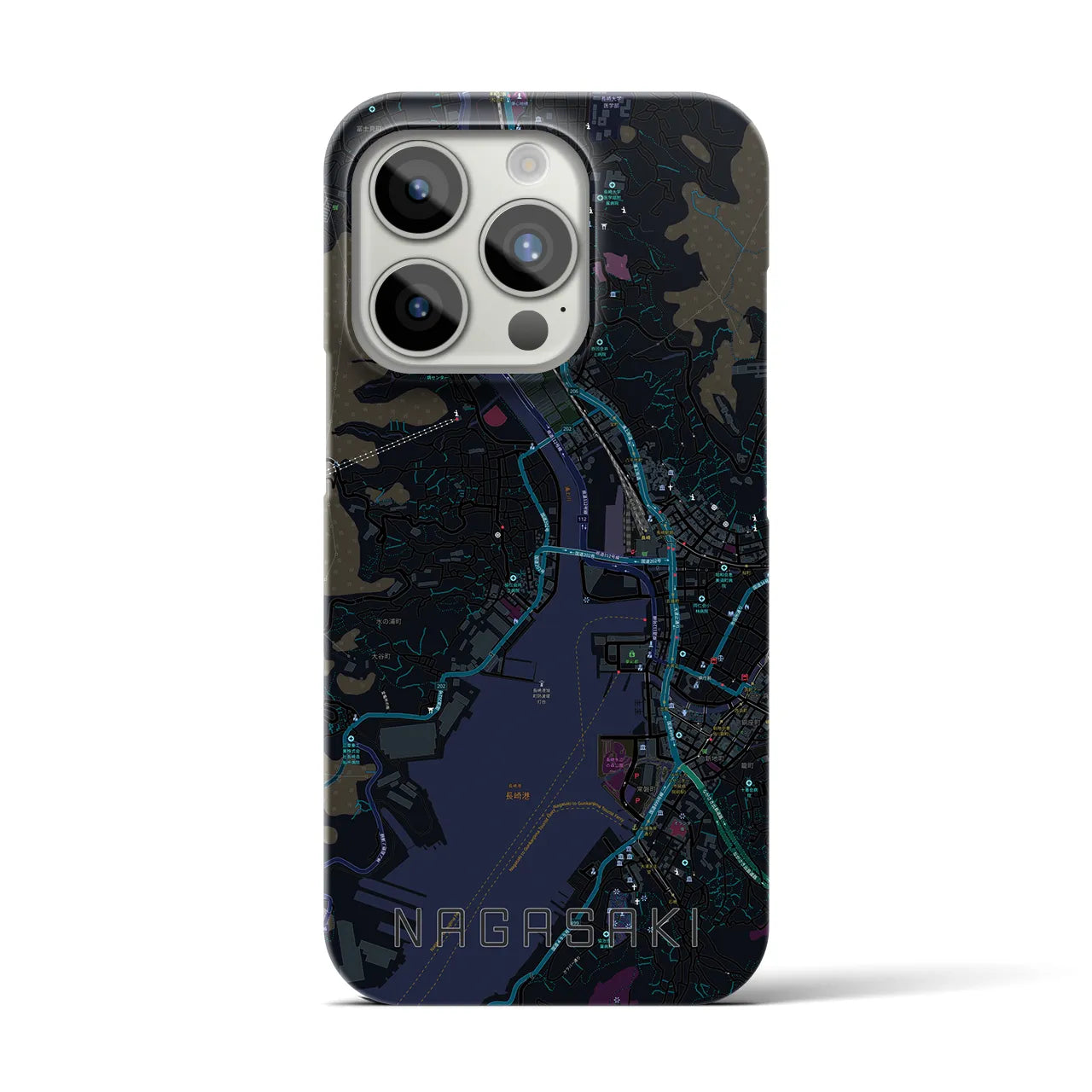 【長崎(長崎県)】地図柄iPhoneケース(バックカバータイプ)