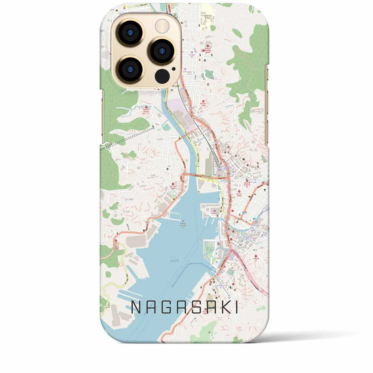 【長崎(長崎県)】地図柄iPhoneケース(バックカバータイプ)