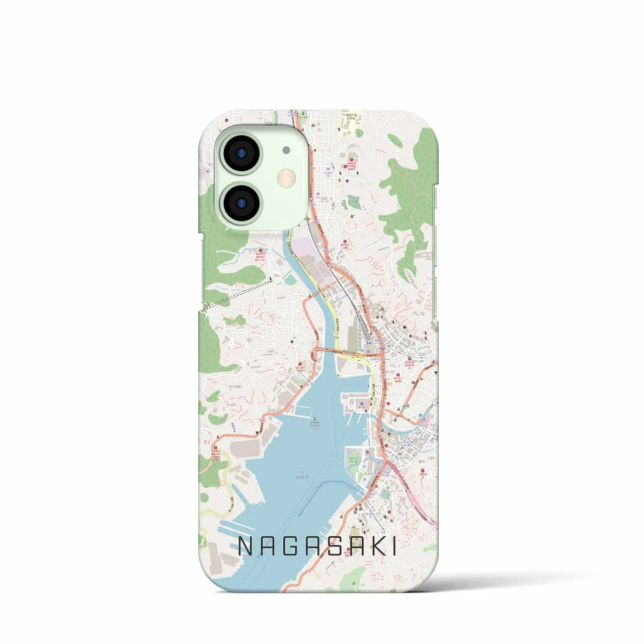 【長崎(長崎県)】地図柄iPhoneケース(バックカバータイプ)