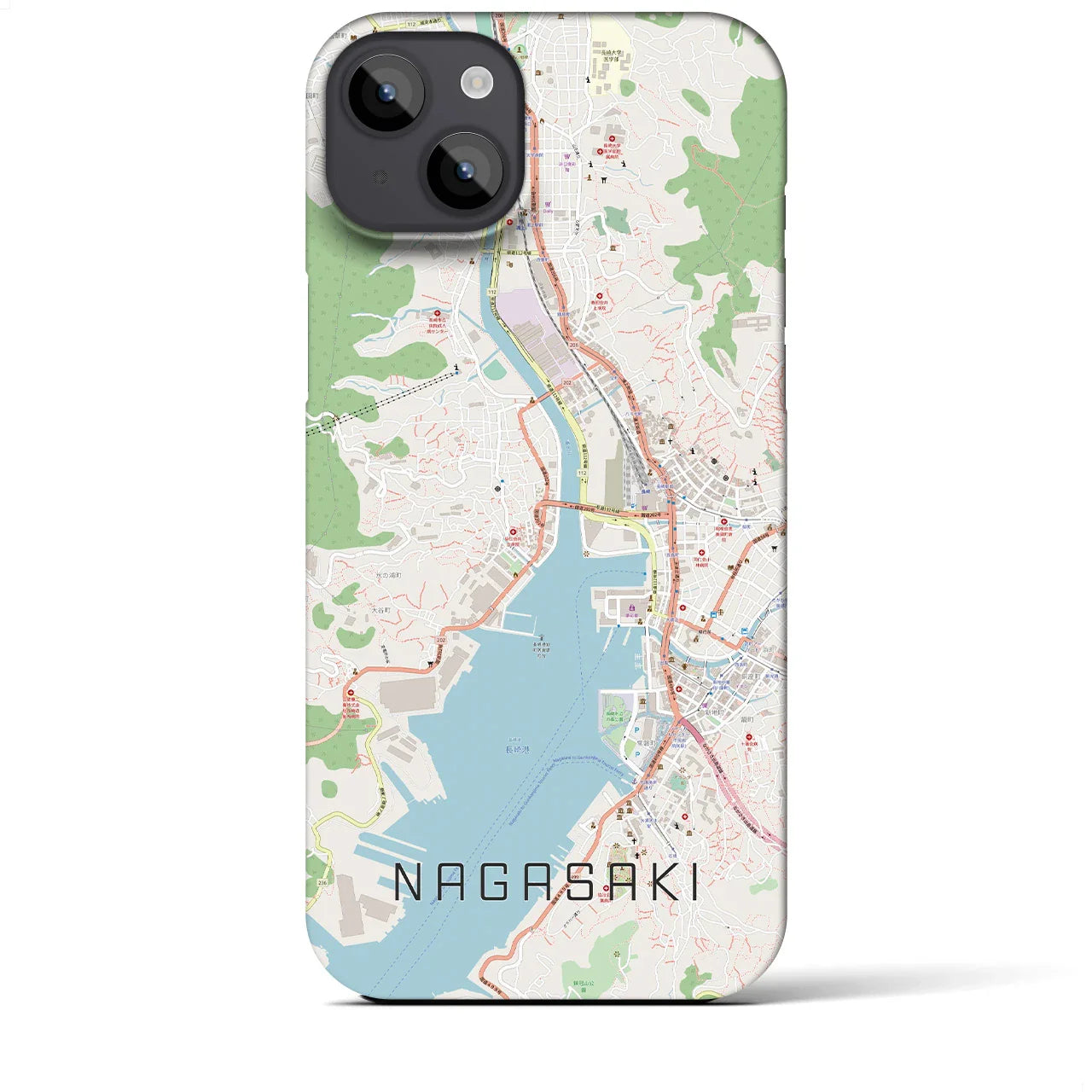 【長崎(長崎県)】地図柄iPhoneケース(バックカバータイプ)