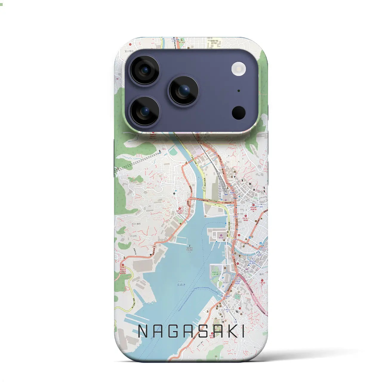 【長崎(長崎県)】地図柄iPhoneケース(バックカバータイプ)