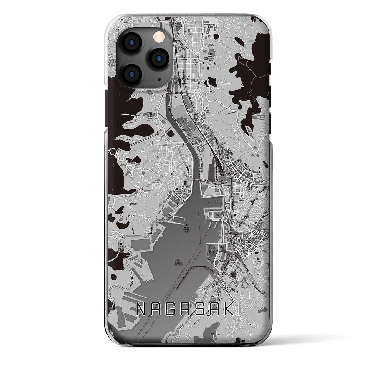 【長崎(長崎県)】地図柄iPhoneケース(クリアタイプ)
