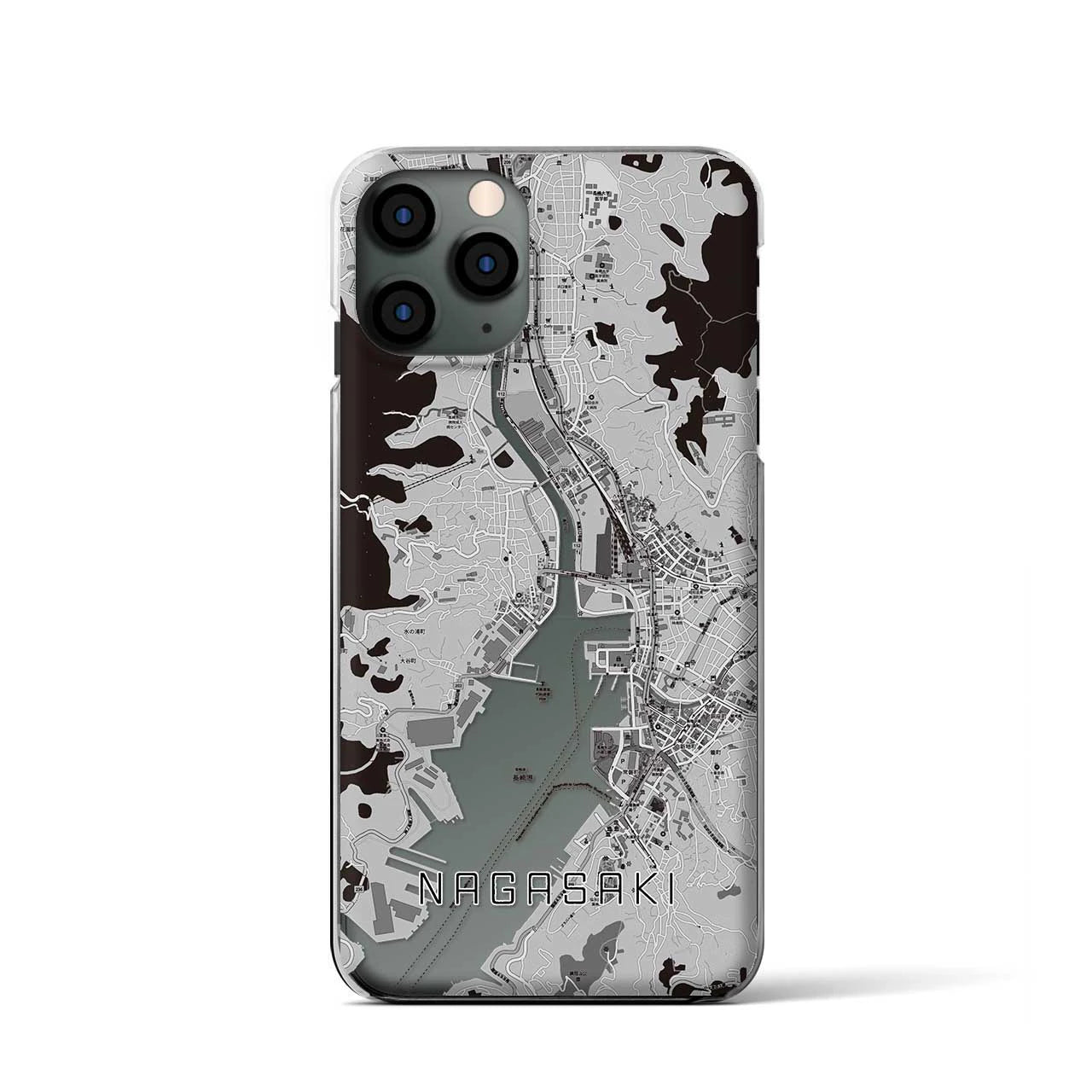 【長崎(長崎県)】地図柄iPhoneケース(クリアタイプ)