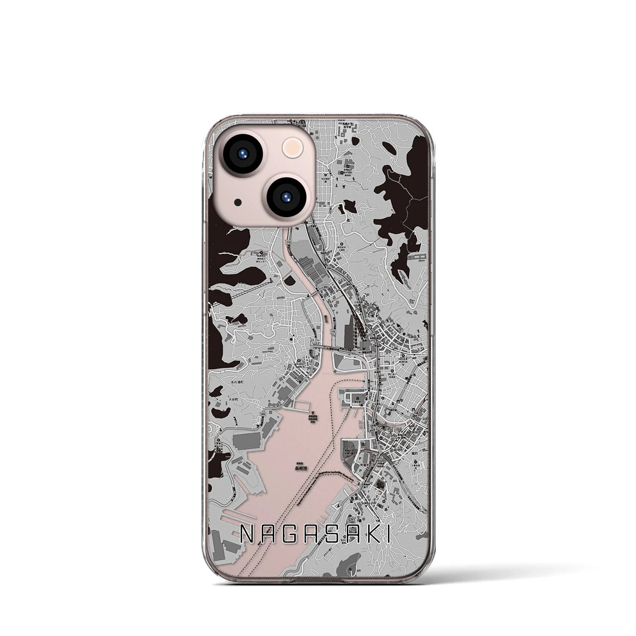【長崎(長崎県)】地図柄iPhoneケース(クリアタイプ)