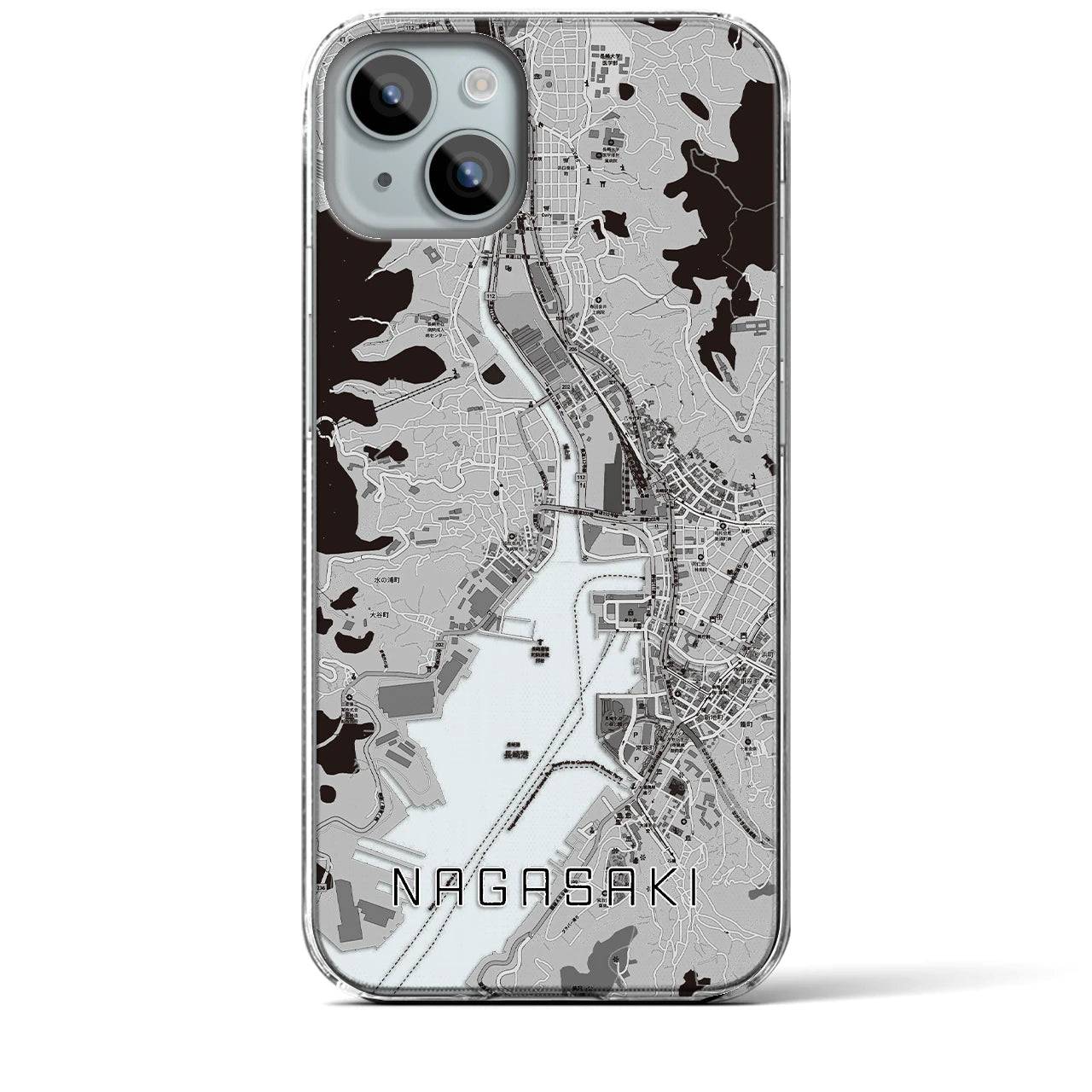 【長崎(長崎県)】地図柄iPhoneケース(クリアタイプ)