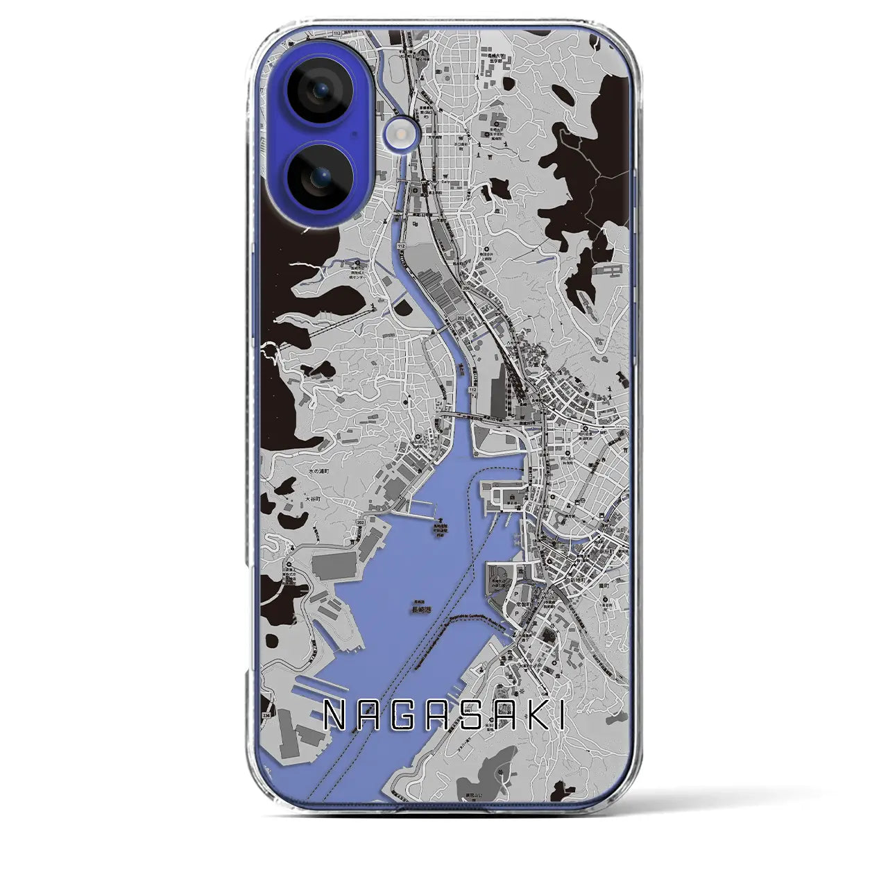 【長崎(長崎県)】地図柄iPhoneケース(クリアタイプ)