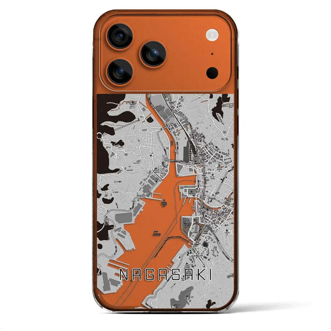 【長崎(長崎県)】地図柄iPhoneケース(クリアタイプ)