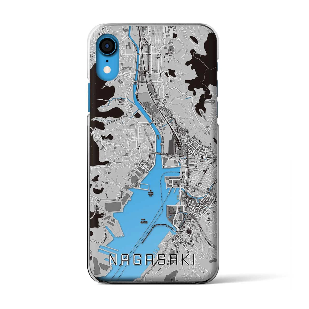【長崎(長崎県)】地図柄iPhoneケース(クリアタイプ)