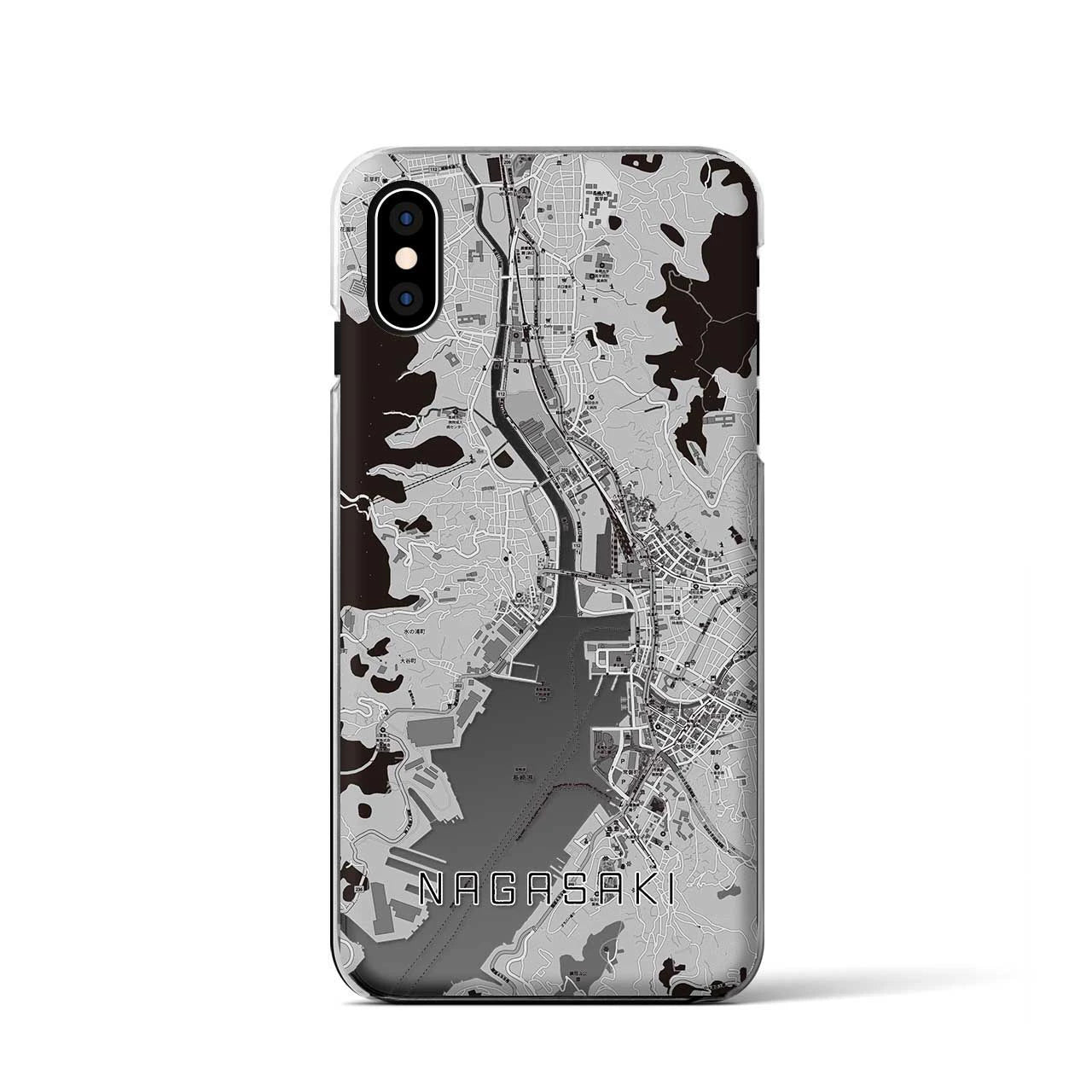 【長崎(長崎県)】地図柄iPhoneケース(クリアタイプ)