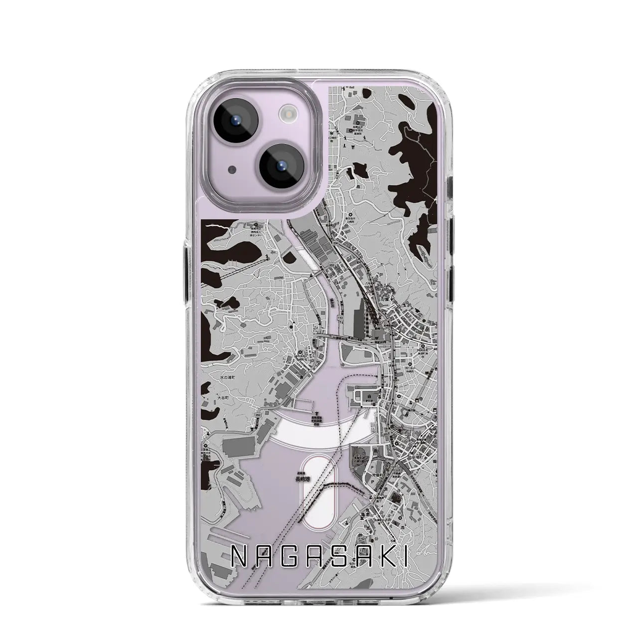 【長崎(長崎県)】地図柄iPhoneケース(MagSafeタイプ)