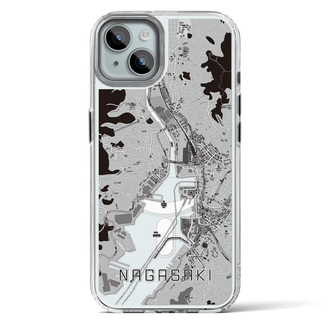 【長崎(長崎県)】地図柄iPhoneケース(MagSafeタイプ)