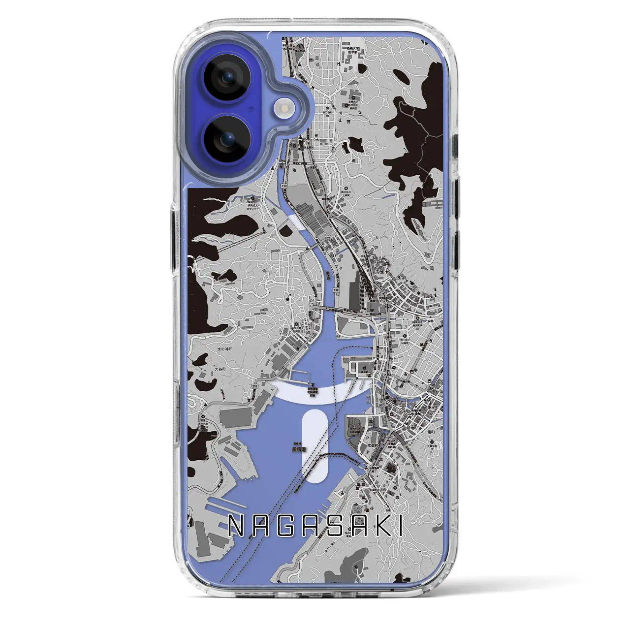 【長崎(長崎県)】地図柄iPhoneケース(MagSafeタイプ)