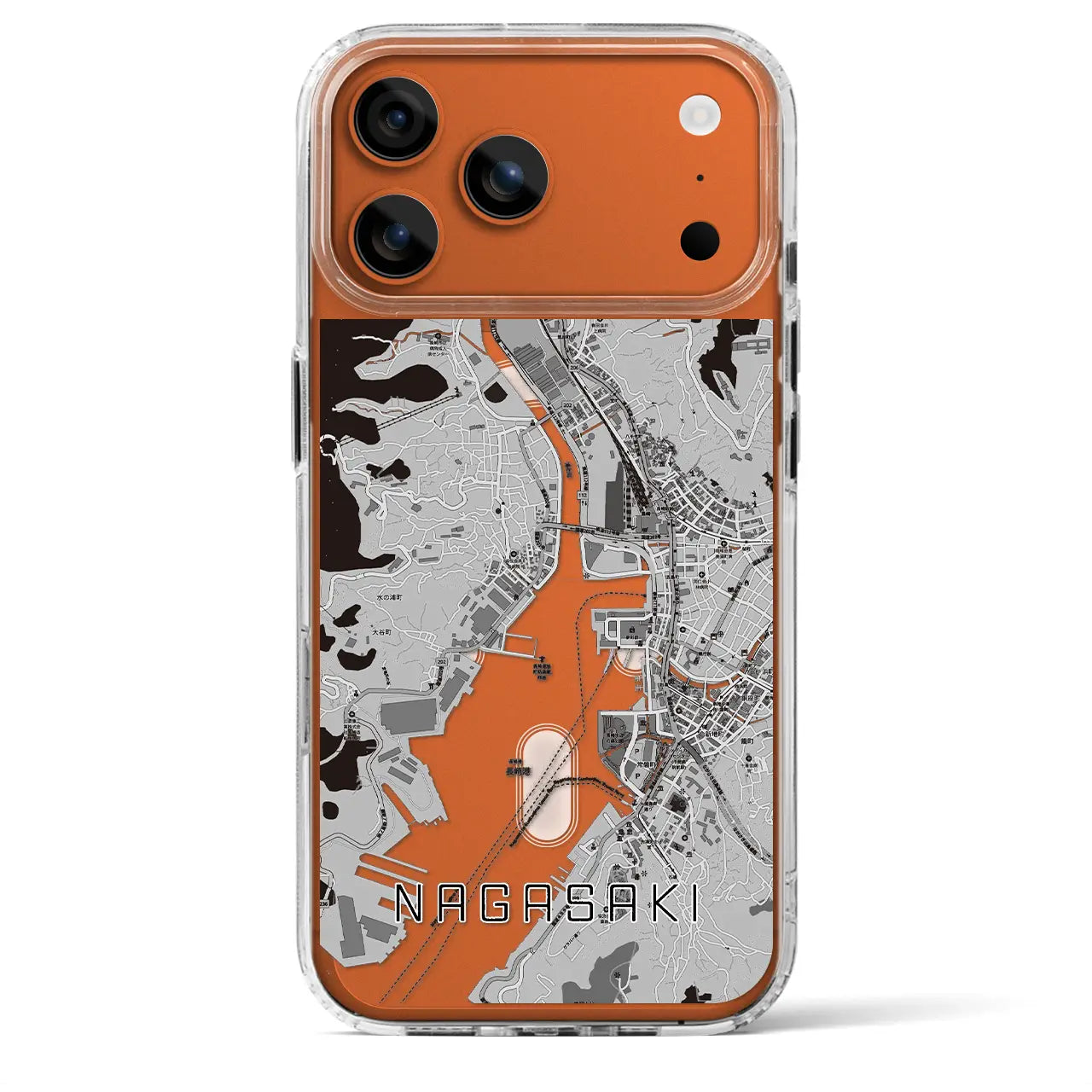 【長崎(長崎県)】地図柄iPhoneケース(MagSafeタイプ)