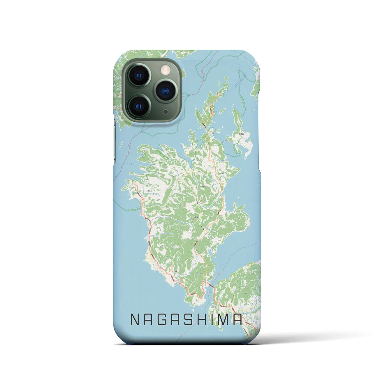 【長島(鹿児島県)】地図柄iPhoneケース(バックカバータイプ)