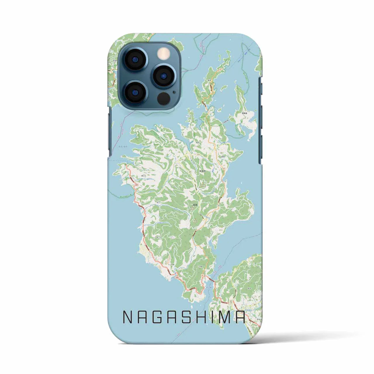 【長島(鹿児島県)】地図柄iPhoneケース(バックカバータイプ)