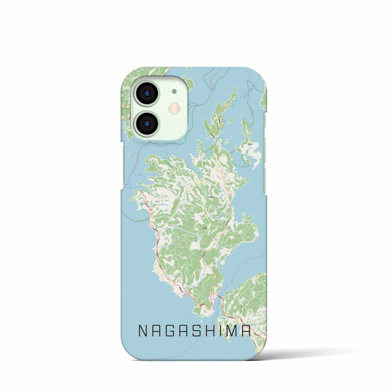 【長島(鹿児島県)】地図柄iPhoneケース(バックカバータイプ)