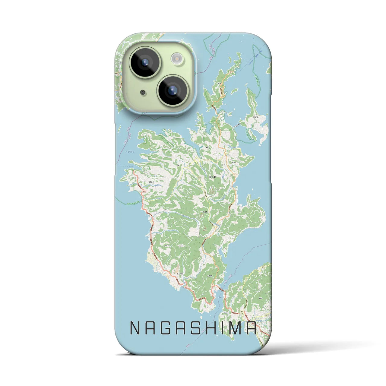 【長島(鹿児島県)】地図柄iPhoneケース(バックカバータイプ)