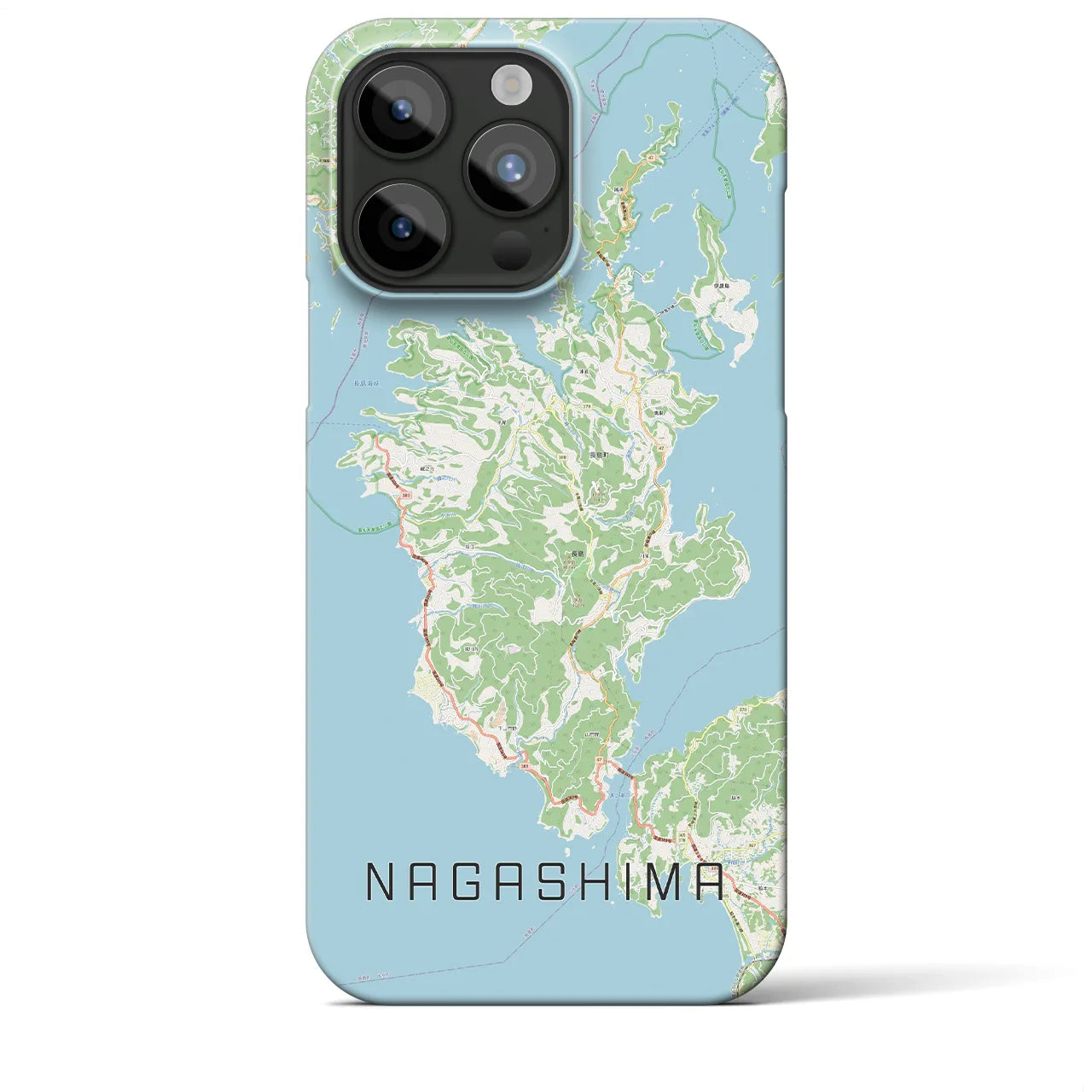 【長島(鹿児島県)】地図柄iPhoneケース(バックカバータイプ)