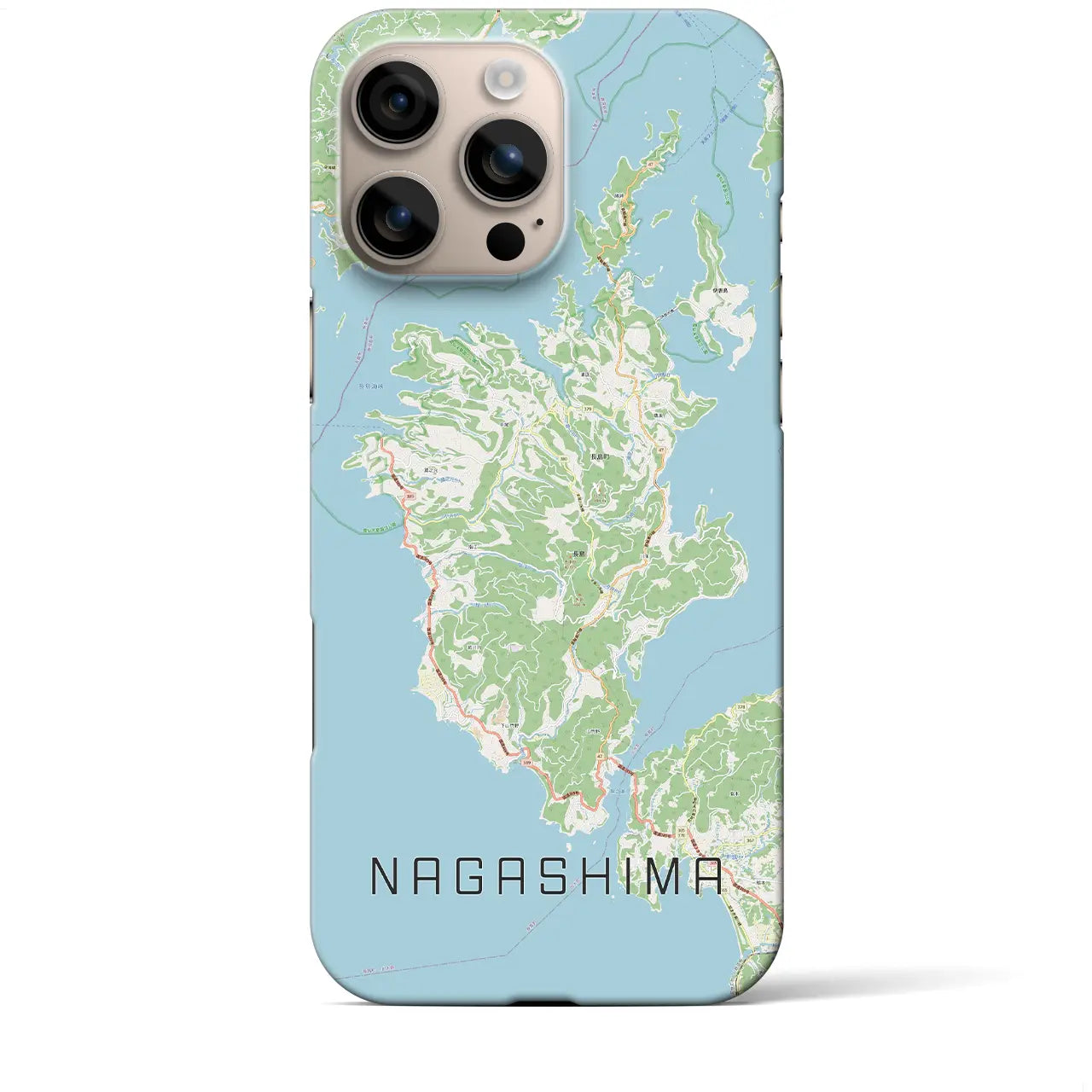 【長島(鹿児島県)】地図柄iPhoneケース(バックカバータイプ)