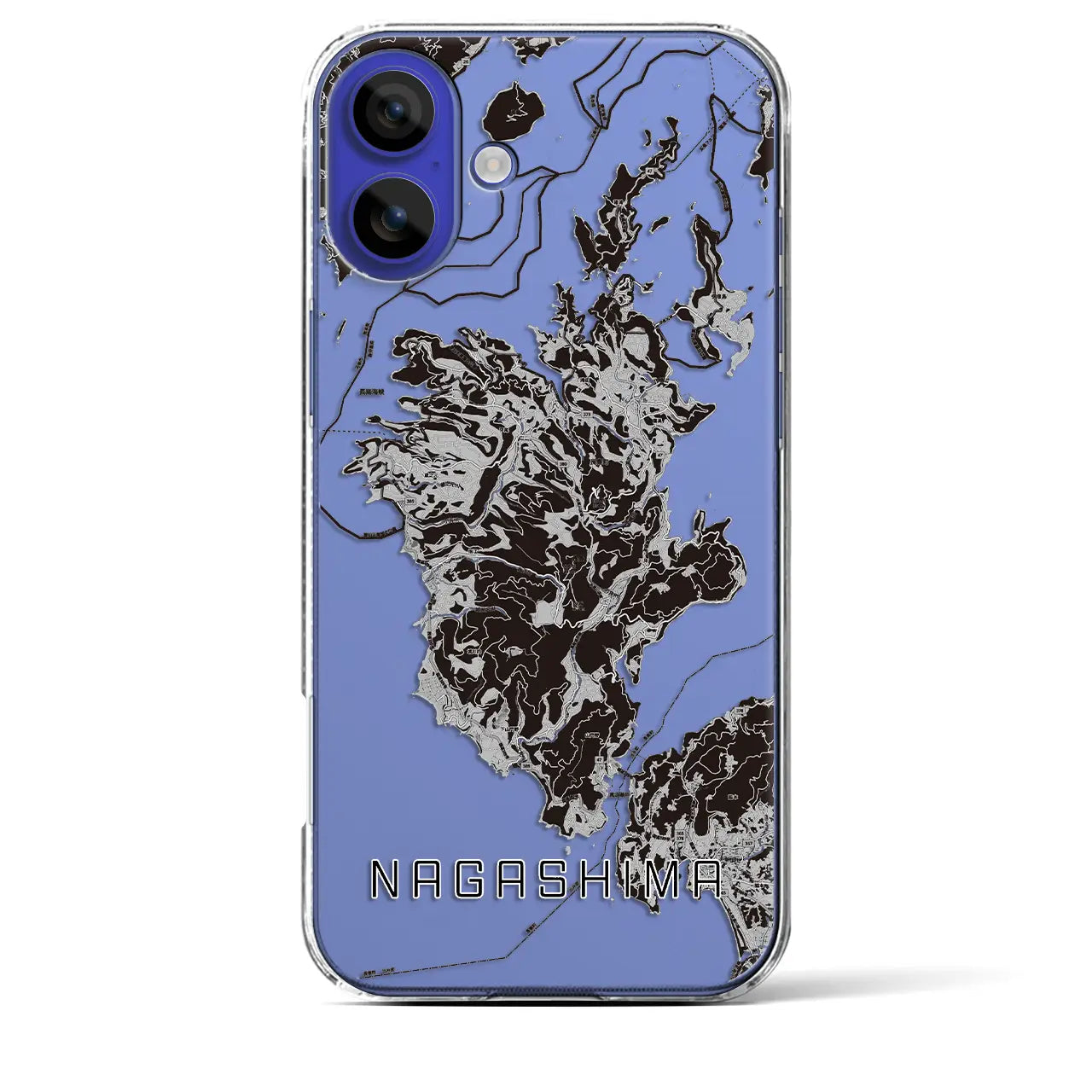 【長島(鹿児島県)】地図柄iPhoneケース(クリアタイプ)