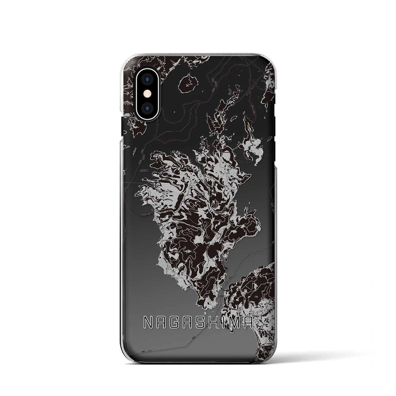 【長島(鹿児島県)】地図柄iPhoneケース(クリアタイプ)