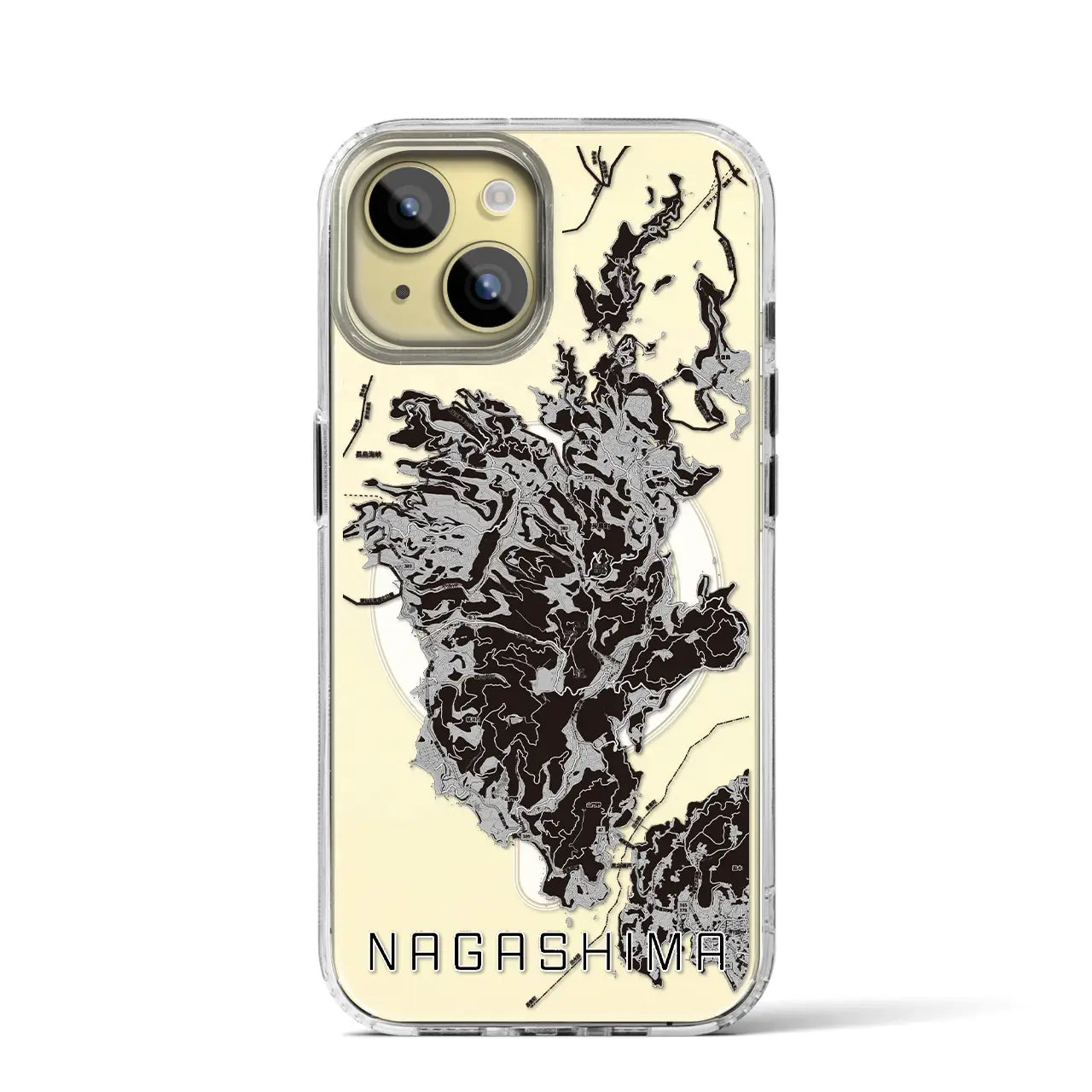 【長島(鹿児島県)】地図柄iPhoneケース(MagSafeタイプ)
