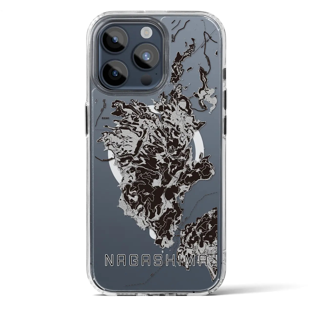 【長島(鹿児島県)】地図柄iPhoneケース(MagSafeタイプ)