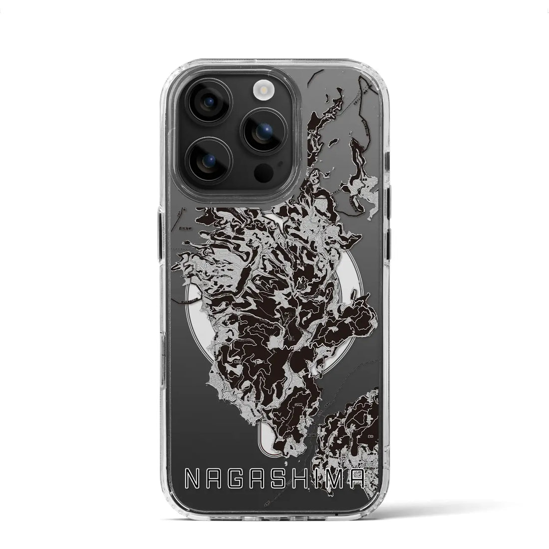 【長島(鹿児島県)】地図柄iPhoneケース(MagSafeタイプ)