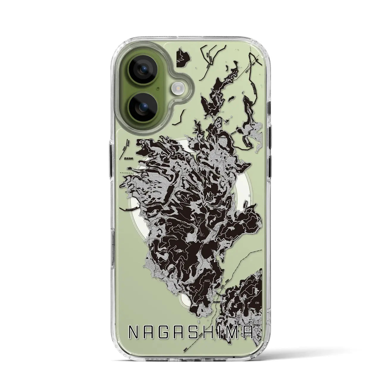 【長島(鹿児島県)】地図柄iPhoneケース(MagSafeタイプ)