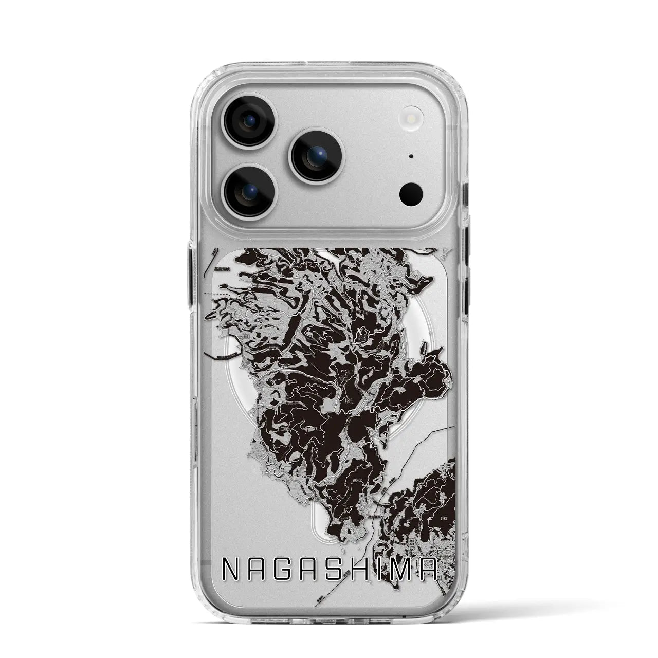 【長島(鹿児島県)】地図柄iPhoneケース(MagSafeタイプ)