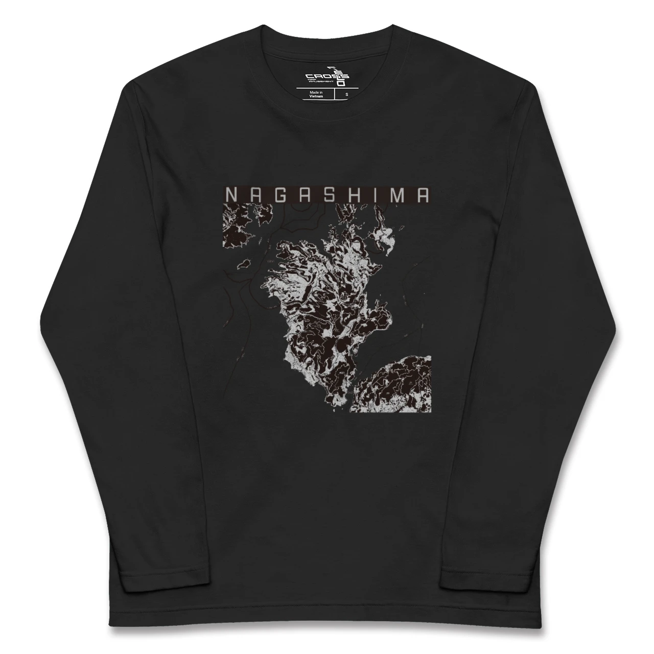 【長島(鹿児島県)】地図柄ロングスリーブTシャツ