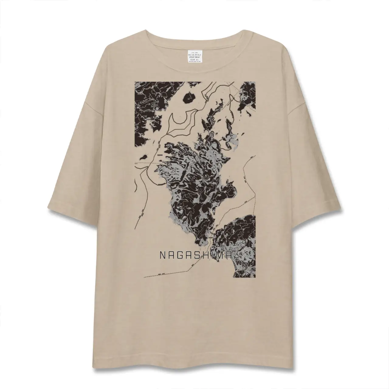 【長島(鹿児島県)】地図柄ビッグシルエットTシャツ