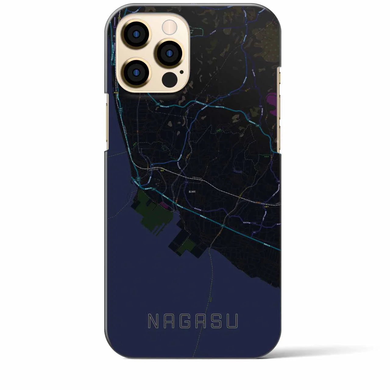【長洲(熊本県)】地図柄iPhoneケース(バックカバータイプ)