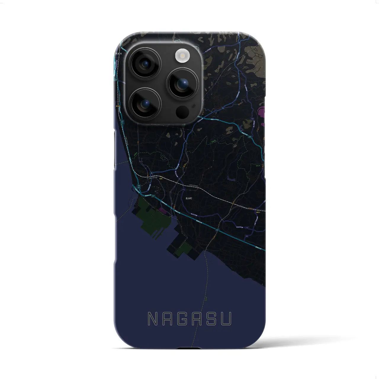 【長洲(熊本県)】地図柄iPhoneケース(バックカバータイプ)